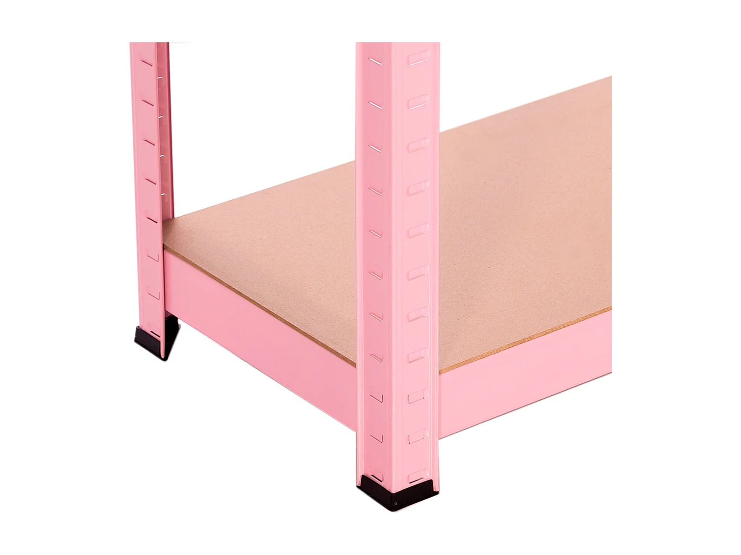 Etagère métal avec 4 tablettes réglables 148x60x30cm 240 Kg Rose O91