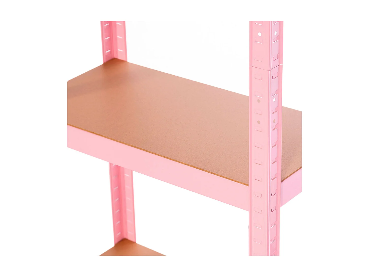 Etagère métal avec 4 tablettes réglables 148x60x30cm 240 Kg Rose O91