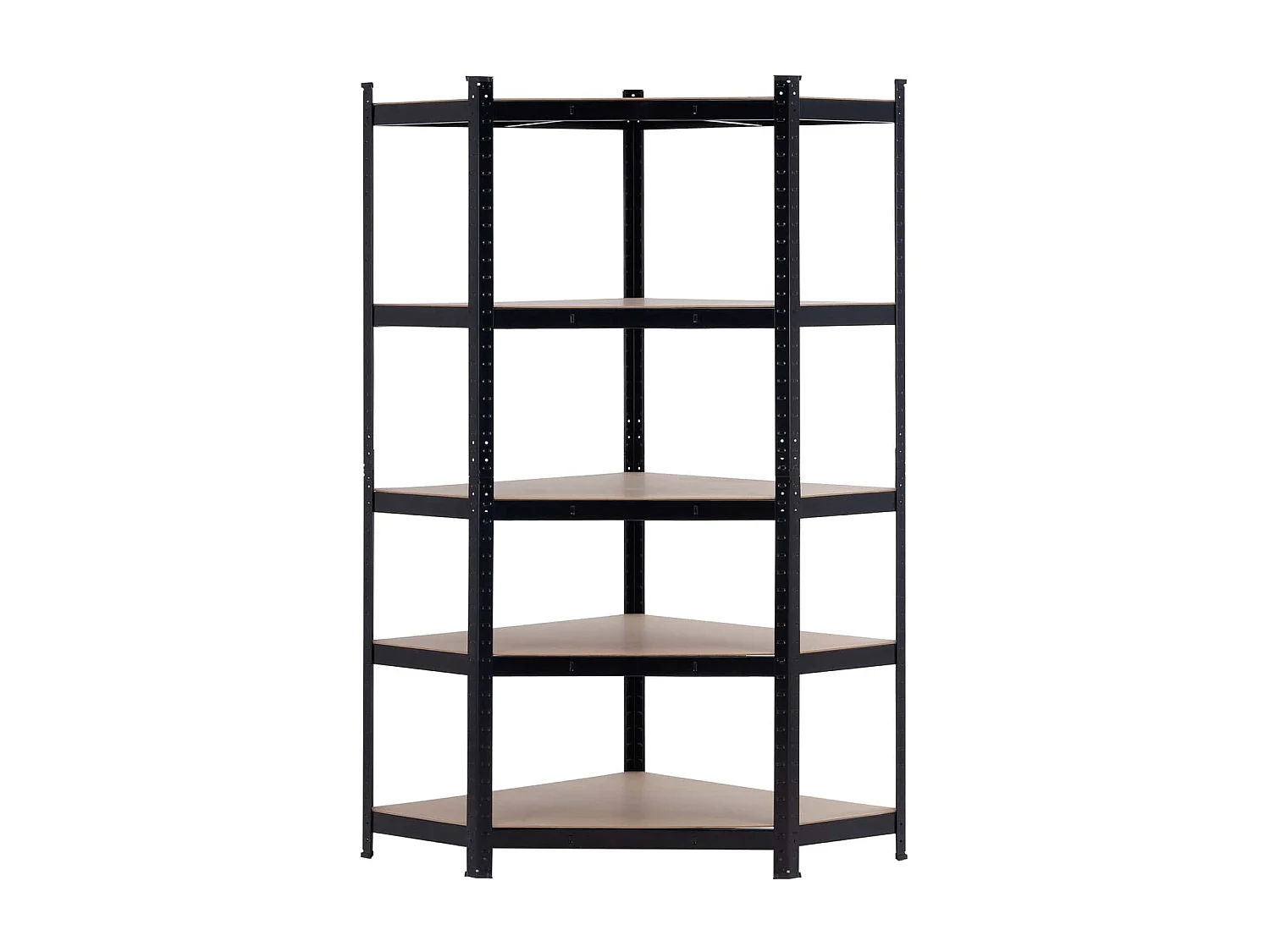 Etagère d'angle modulable 5 tablettes réglables 180x80x40x56cm 875Kg noir Thinia Home