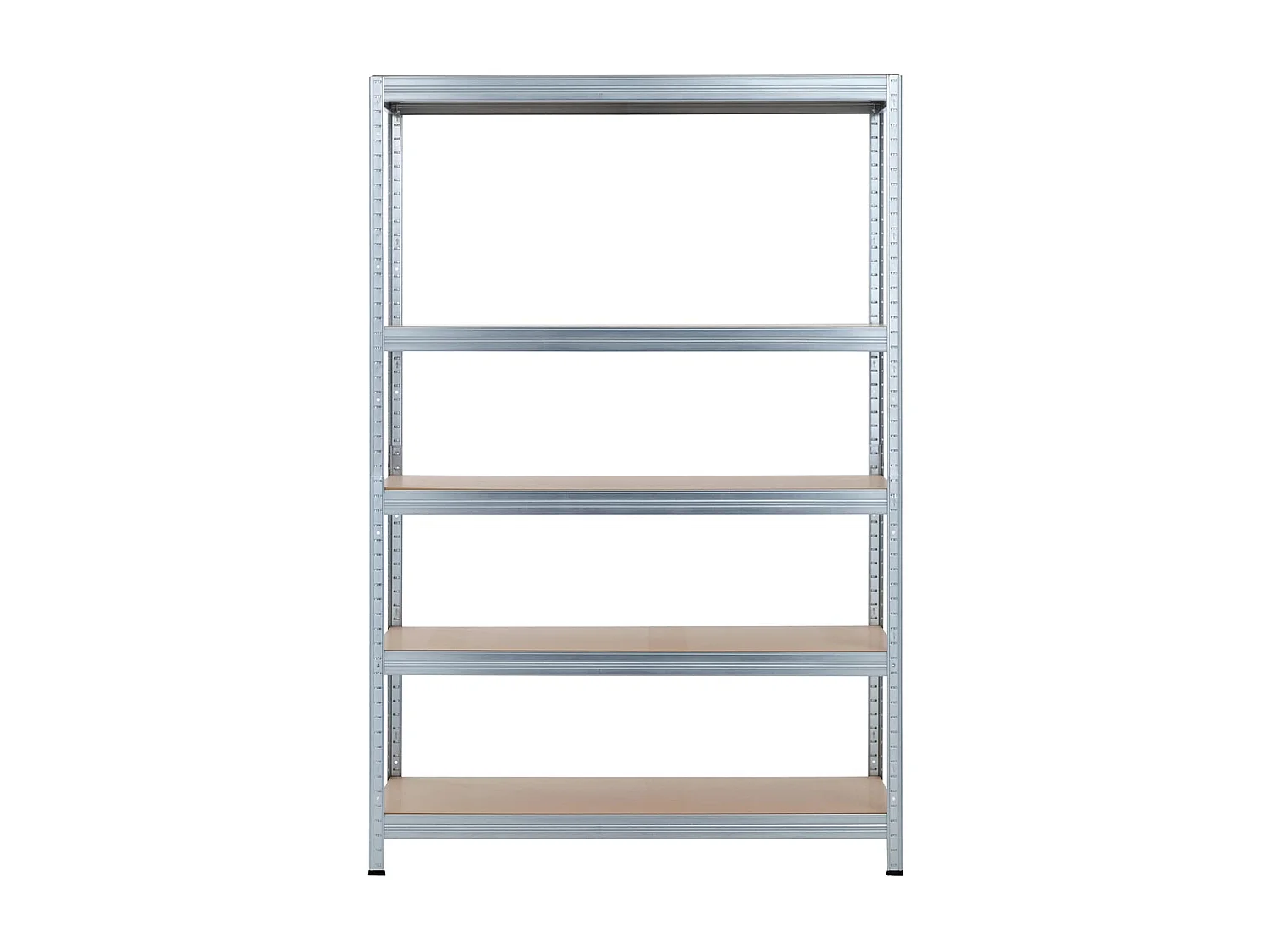 Confezione 2 Scaffali Modulari con 5 Ripiani Regolabili 180x120x60cm 1250Kg Grigio Thinia Home