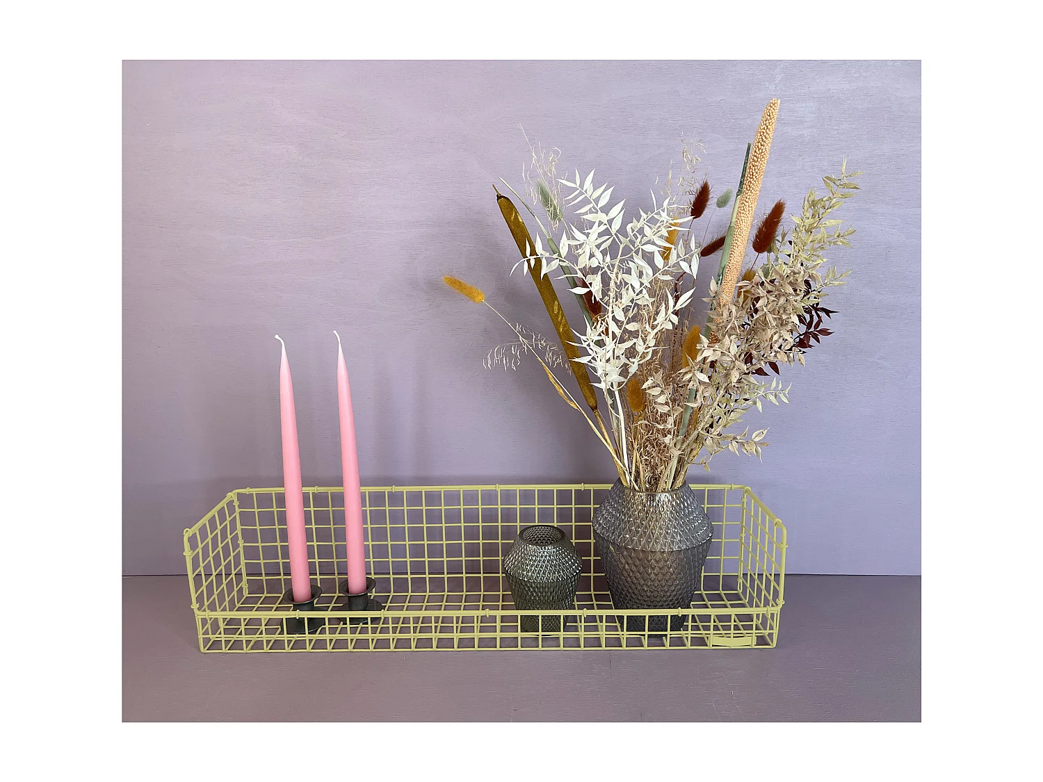 WIRE | Etagère en métal beige, grande