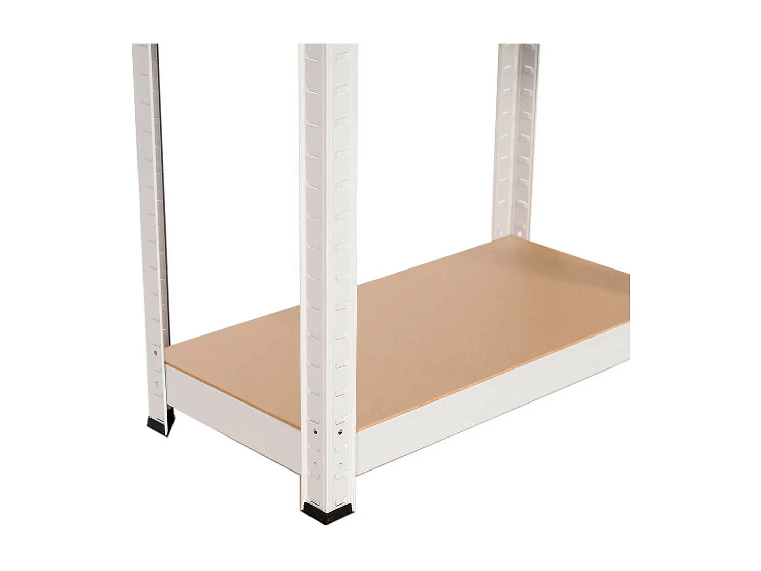 Scaffale Metallico con 4 Ripiani Regolabili 148x60x30cm 240 Kg Bianco Thinia Home