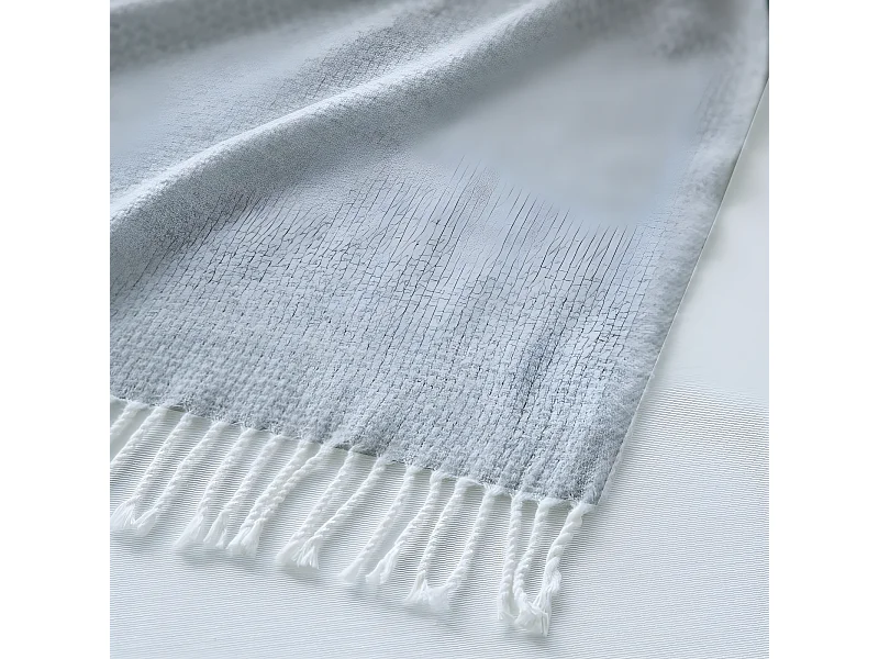 Plaid Baumwolle grau 130x170cm