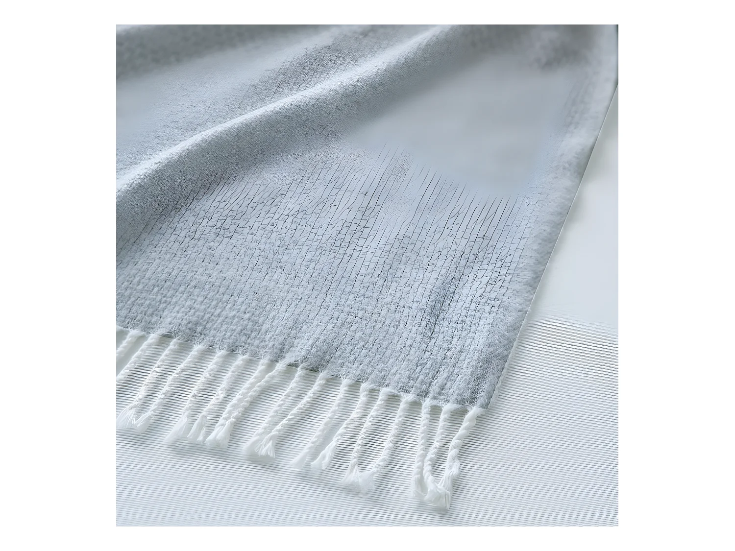 Plaid en coton gris 130x170cm