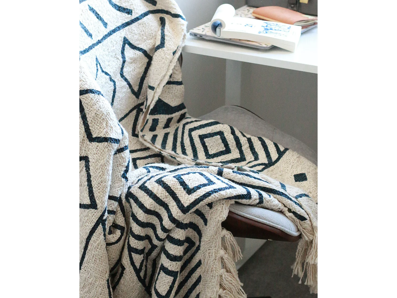 Kuscheldecke NAJUY Baumwolle 150 x 200 cm Beige
