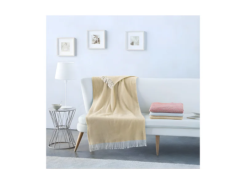 Colcha de algodão amarelo 130x170cm