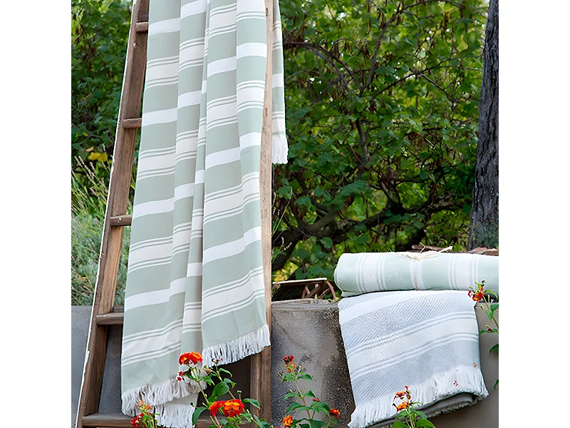 Plaid cotone verde 130x170cm