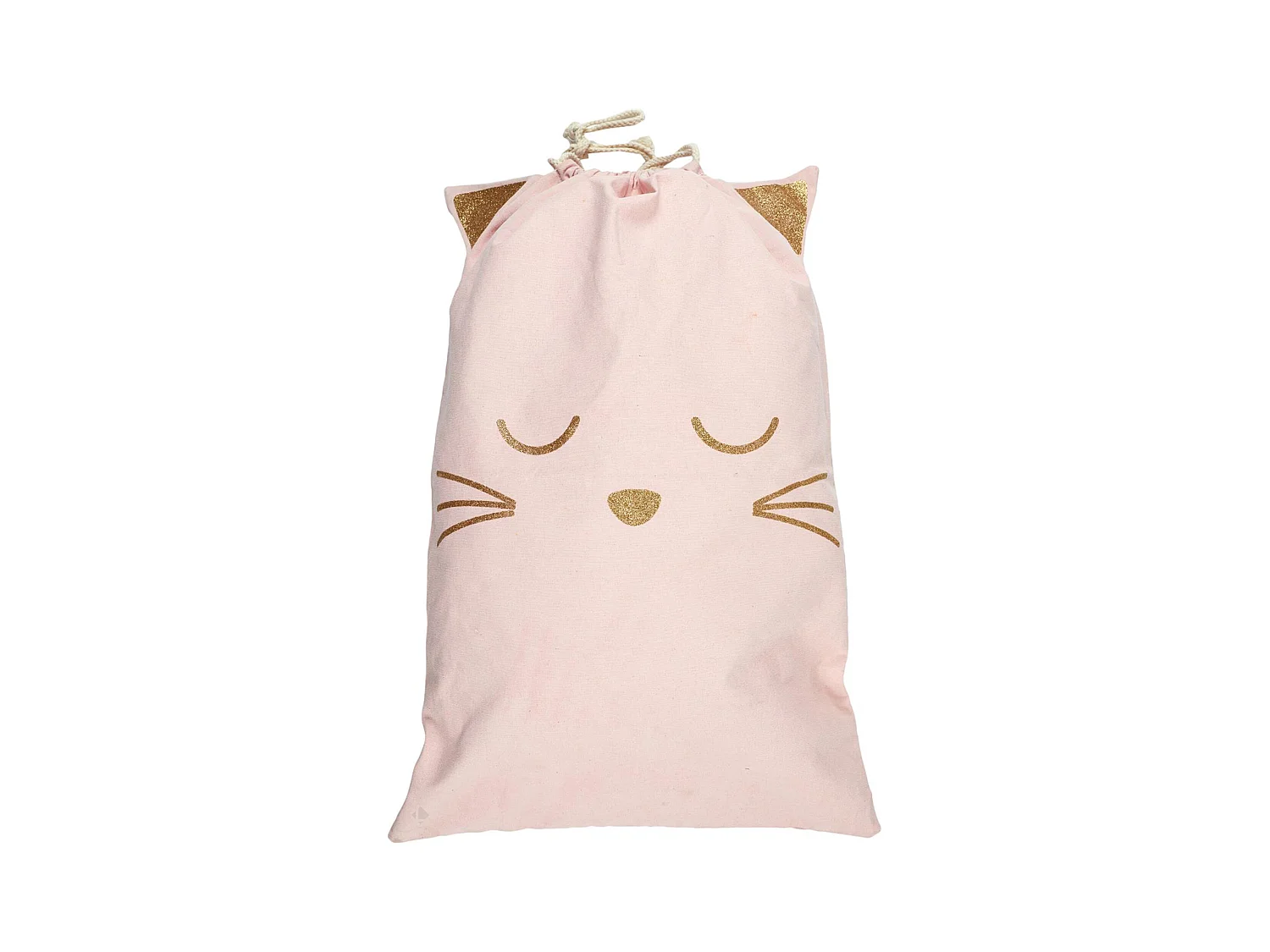 Sac à linge en polyester collection CAT motif chat couleur rose