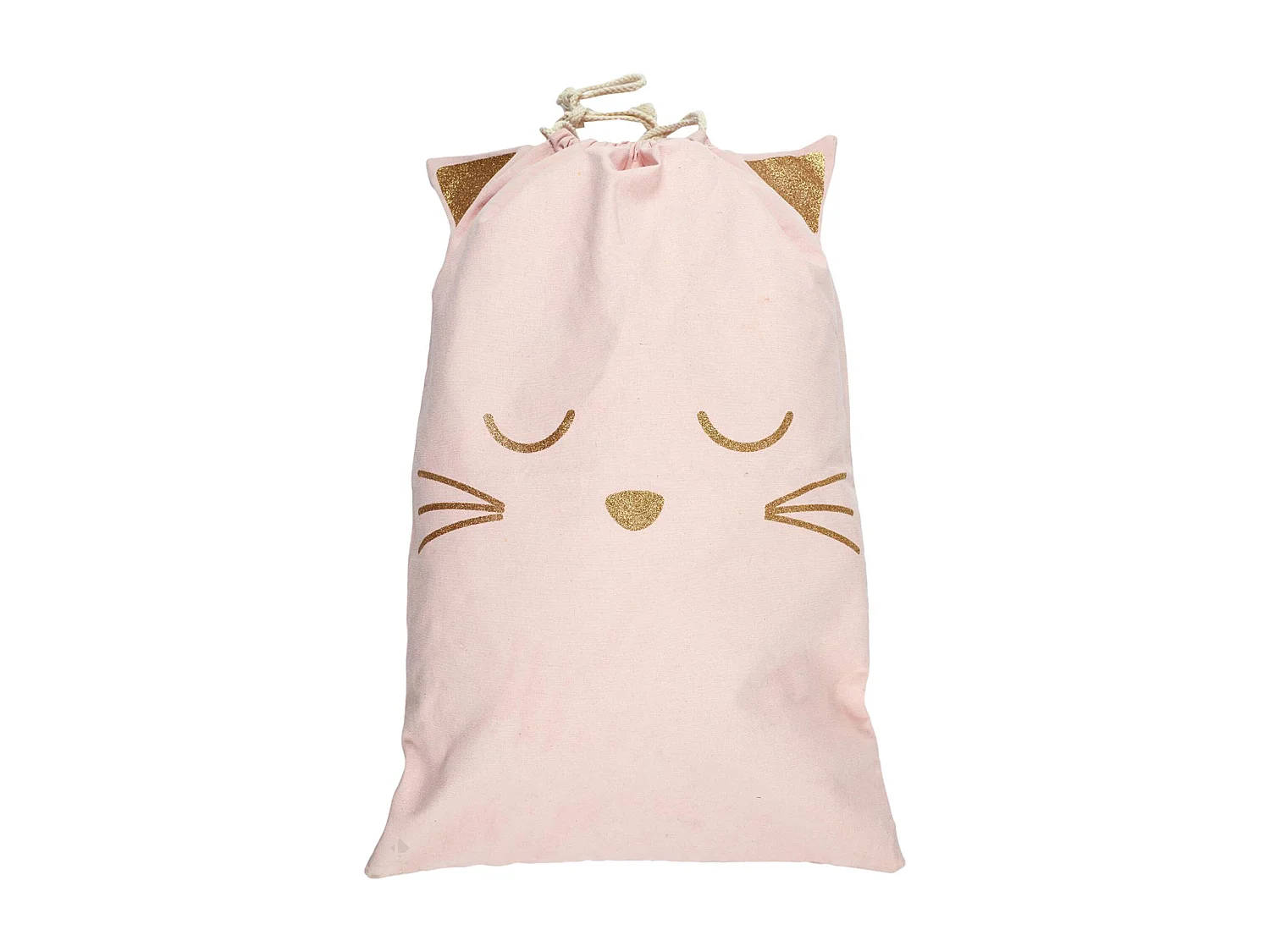 Sac à linge en polyester collection CAT motif chat couleur rose