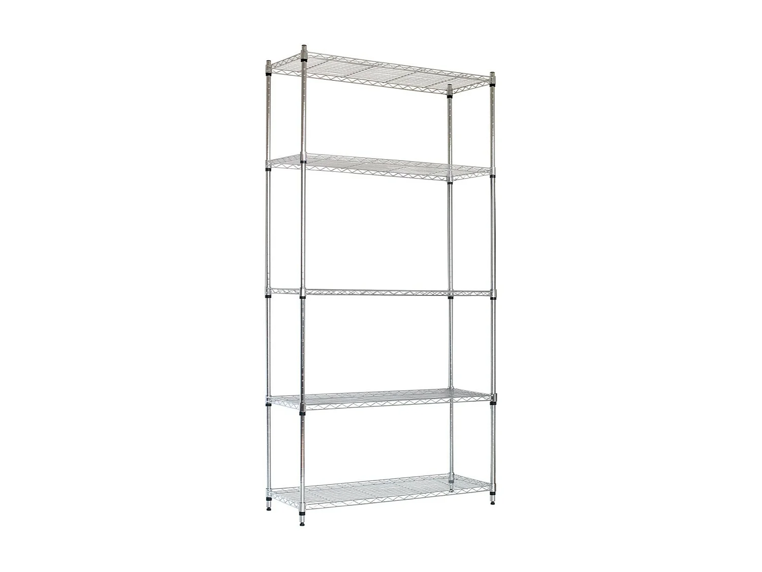 Scaffale Metallico con 5 Ripiani Regolabili 182,8x91,4x35,5cm 400Kg Thinia Home