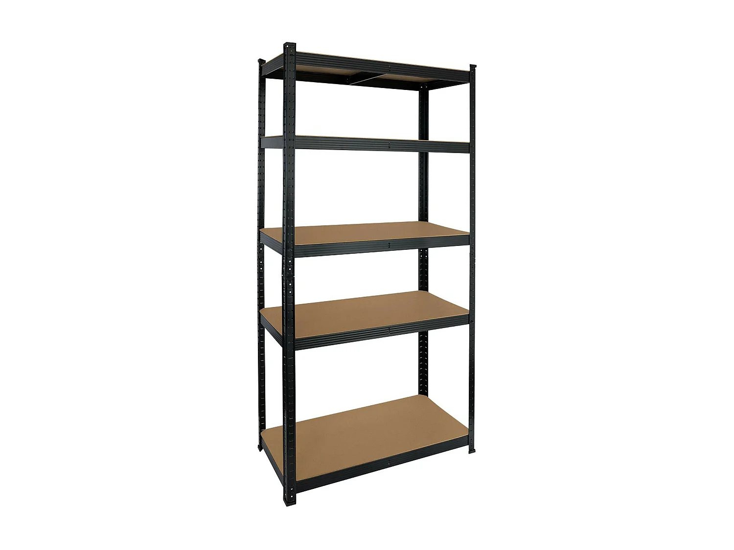 Etagère Modulable avec 5 Tablettes Ajustables 180x90x40cm 875Kg Noir Thinia Home