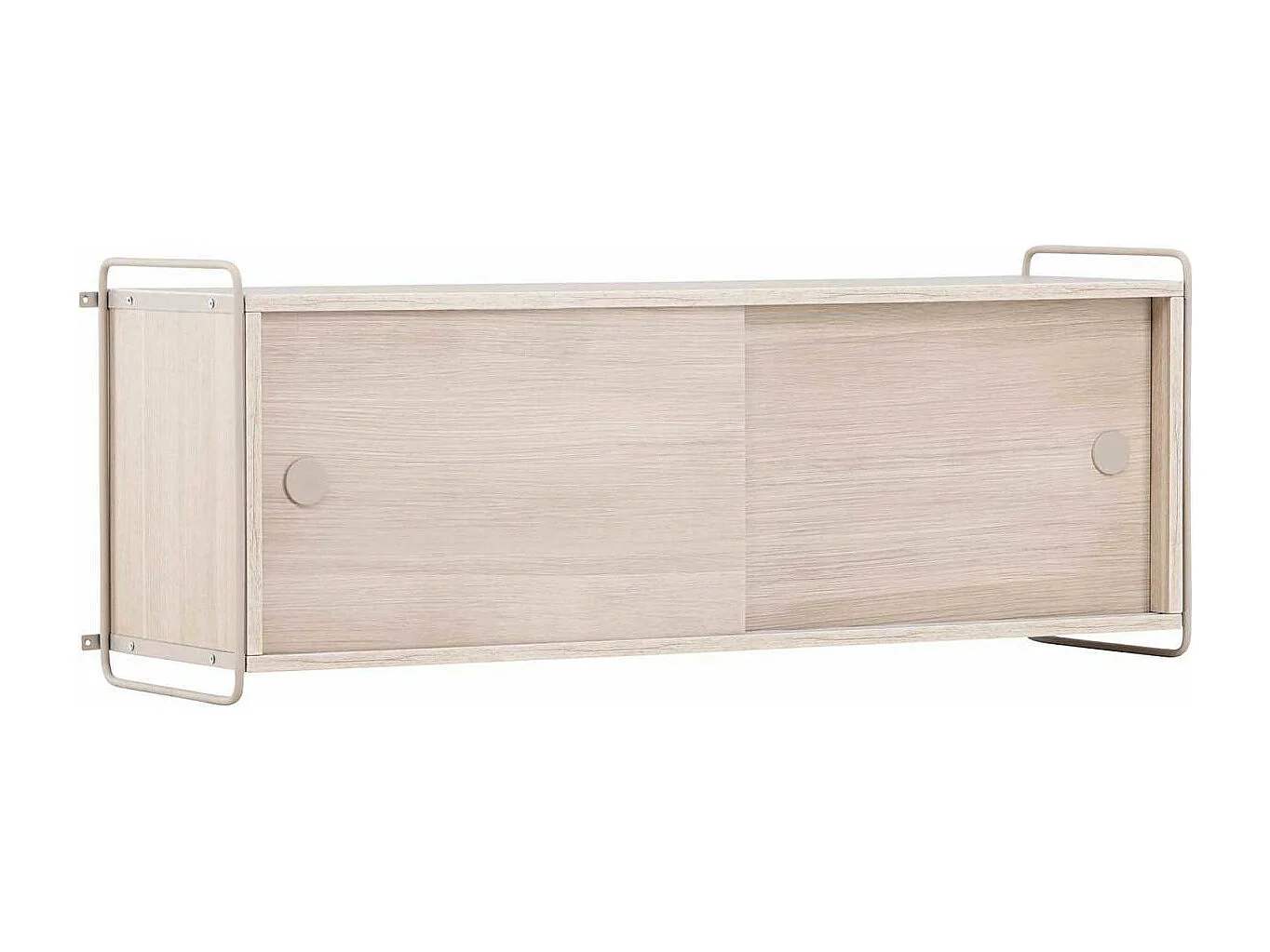 Étagère Murale 2 Portes "Paris" 122cm Naturel