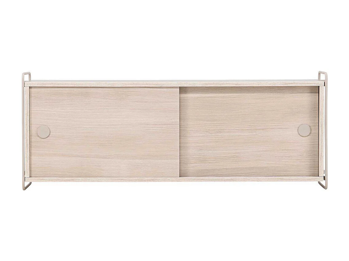 Étagère Murale 2 Portes "Paris" 122cm Naturel