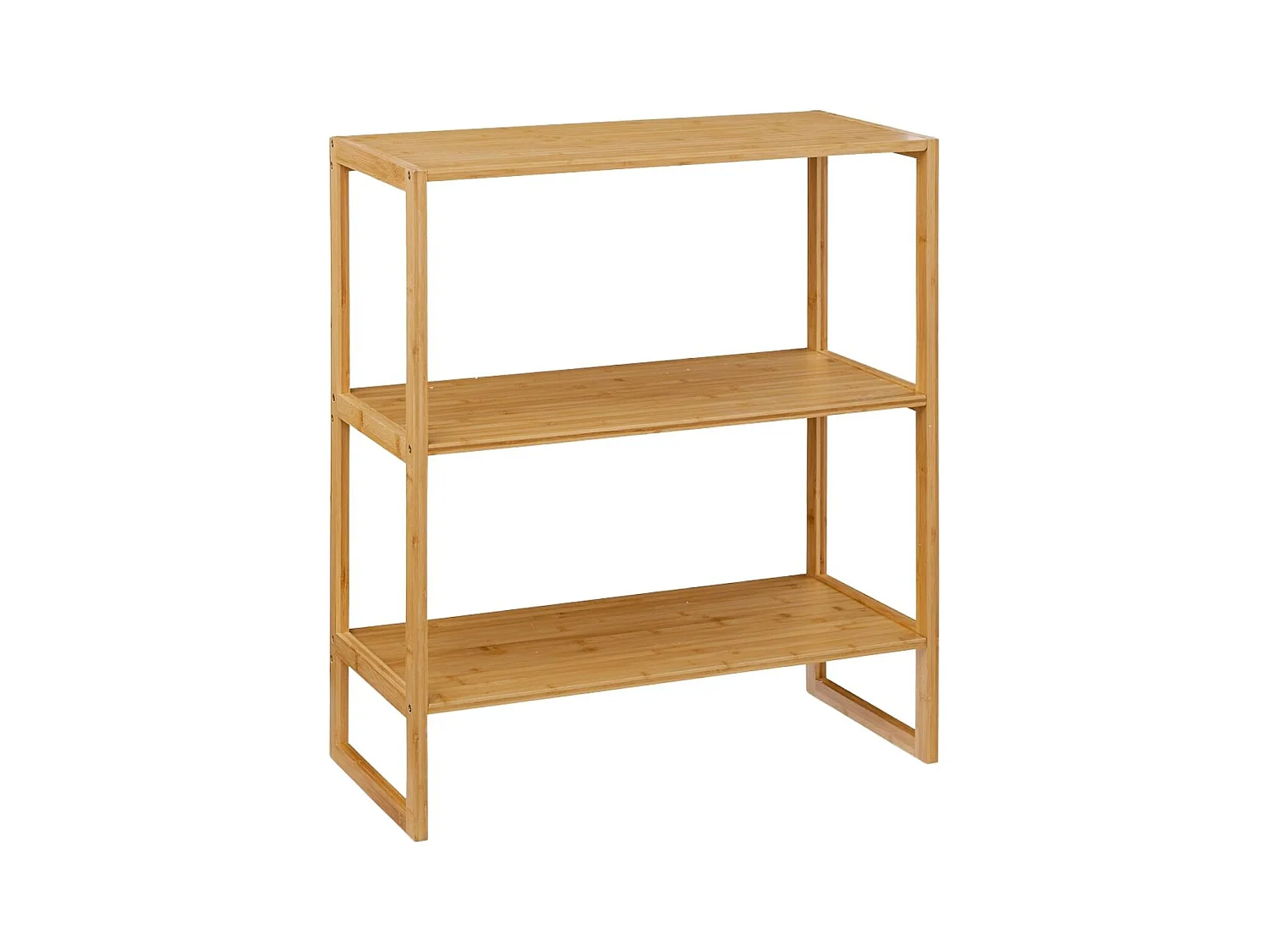 Etagère Modulable en Bambou à 2 Niveaux 84x69,7x20cm 7house