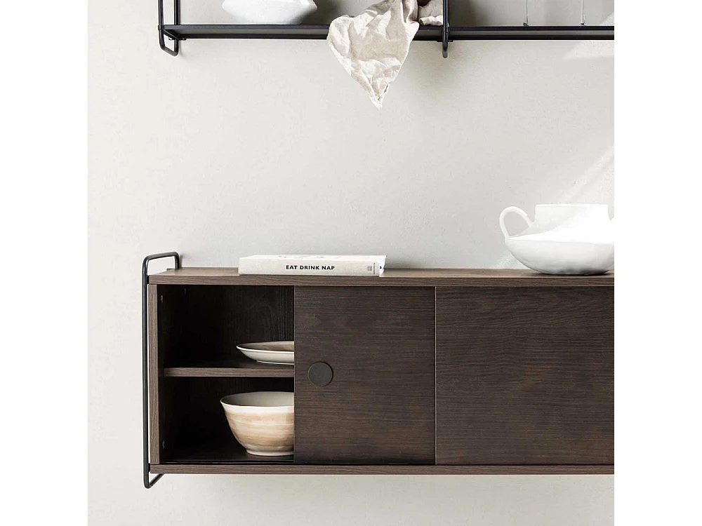 Parly Sideboard Wandschrank 2 Türen Mocca.