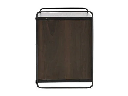 Étagère Murale 2 Portes "Paris" 122cm Marron Foncé