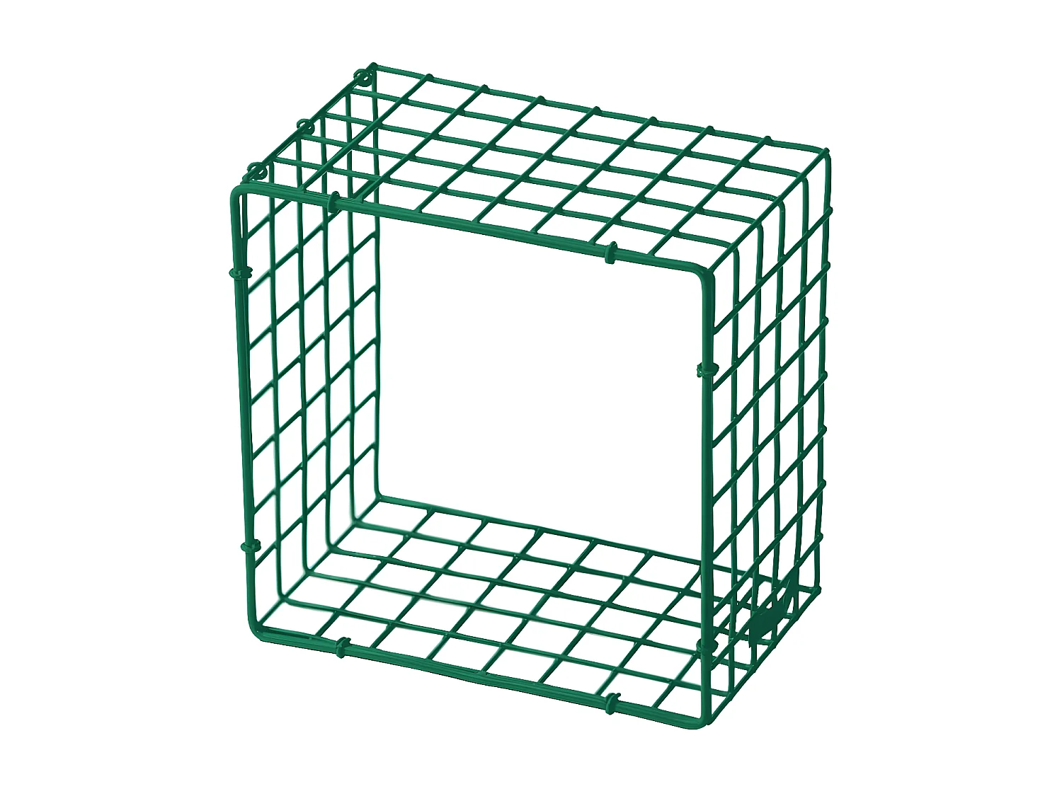WIRE SQUARE | Etagère en métal vert, petite