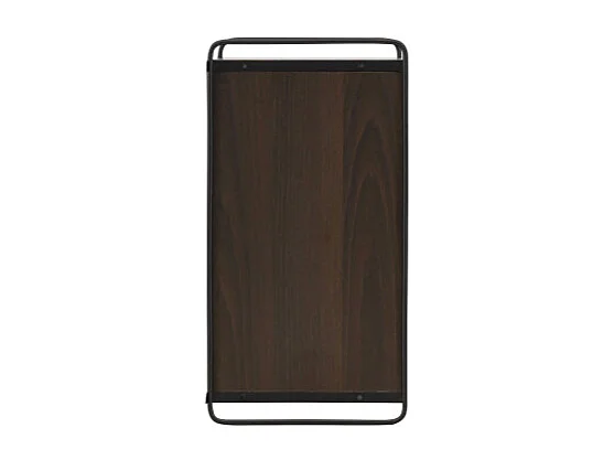 Étagère Murale 2 Portes "Paris" 68cm Marron Foncé