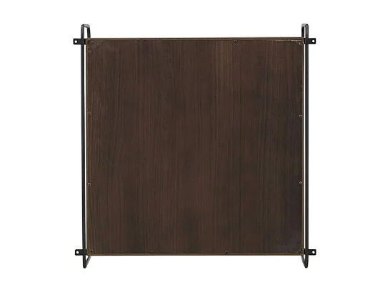 Étagère Murale 2 Portes "Paris" 68cm Marron Foncé