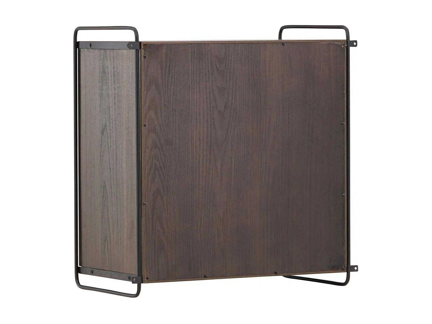 Étagère Murale 2 Portes "Paris" 68cm Marron Foncé