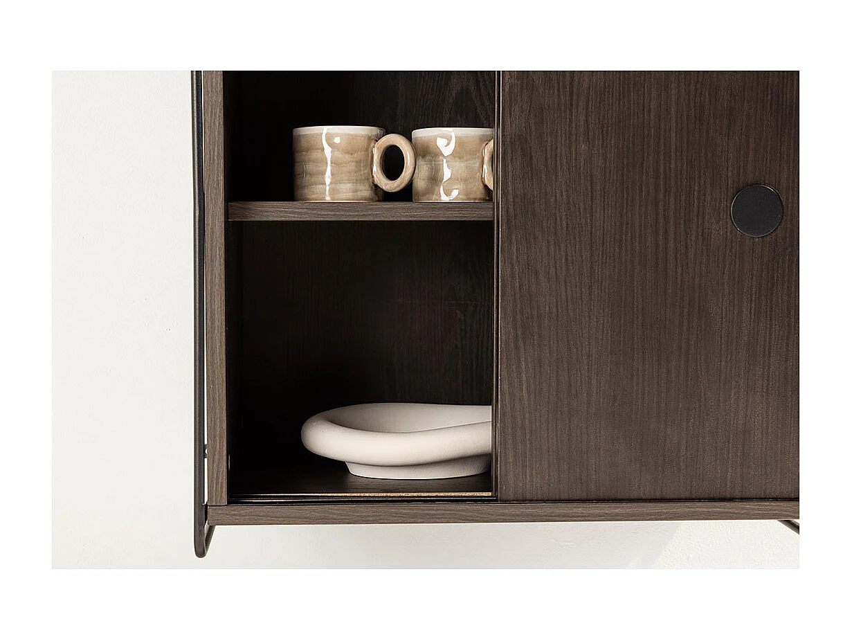 Parly Sideboard Wandschrank 2 Türen Mocca.