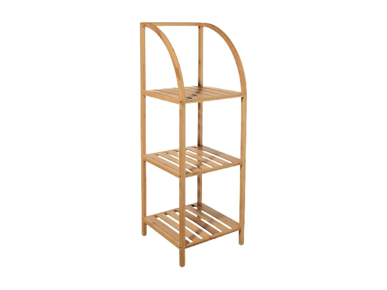 Etagère arquée en bambou à 3 niveaux 110,5x37x35cm 7house