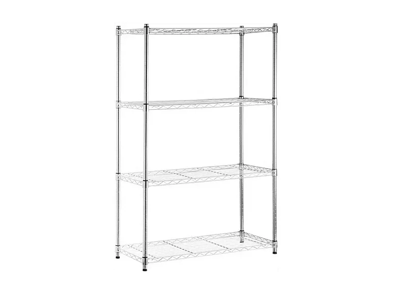 Scaffale Metallico con 4 Ripiani Regolabili 137x91,4x35,5 cm 320 Kg Thinia Home