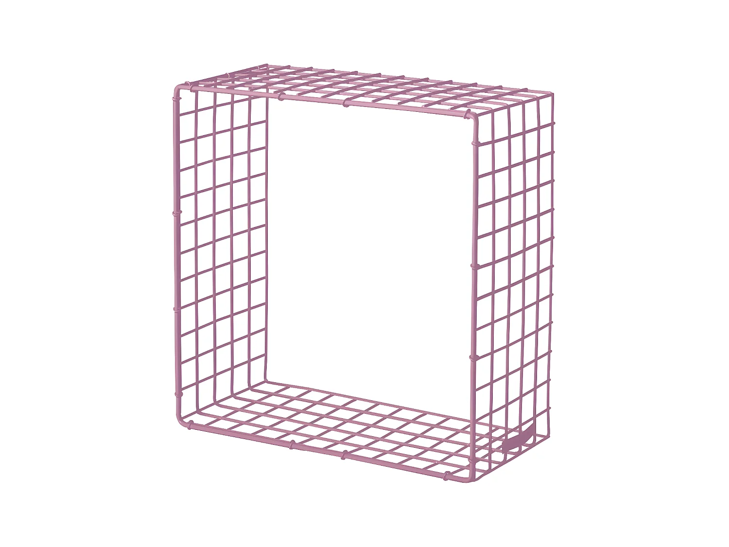 WIRE SQUARE | Etagère en métal rose, grande