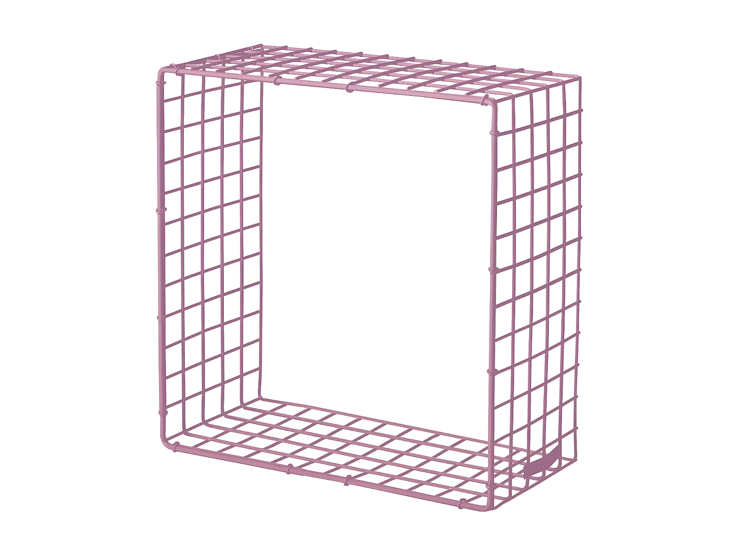 WIRE SQUARE | Etagère en métal rose, grande