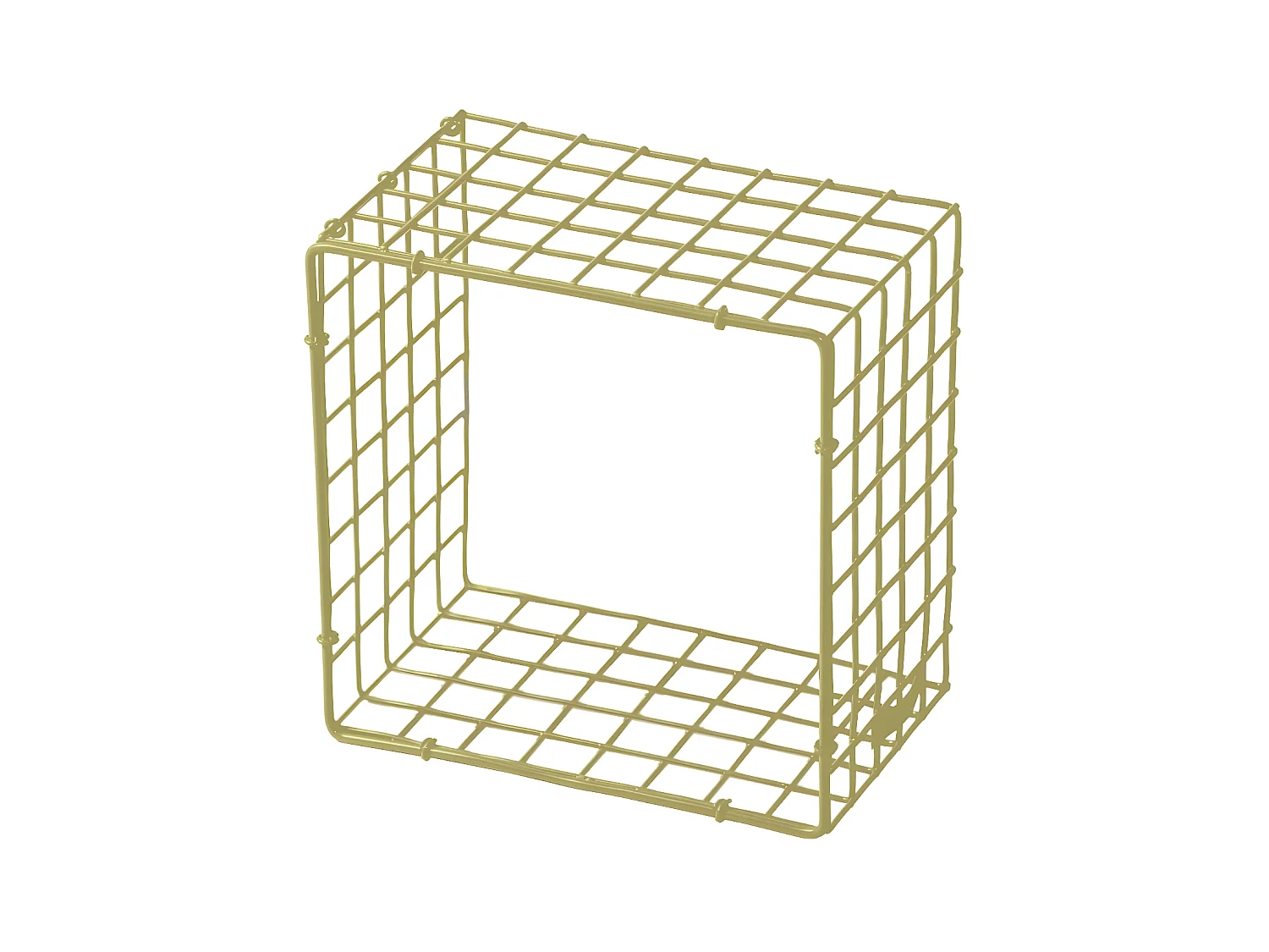 WIRE SQUARE | Etagère en métal beige, petite