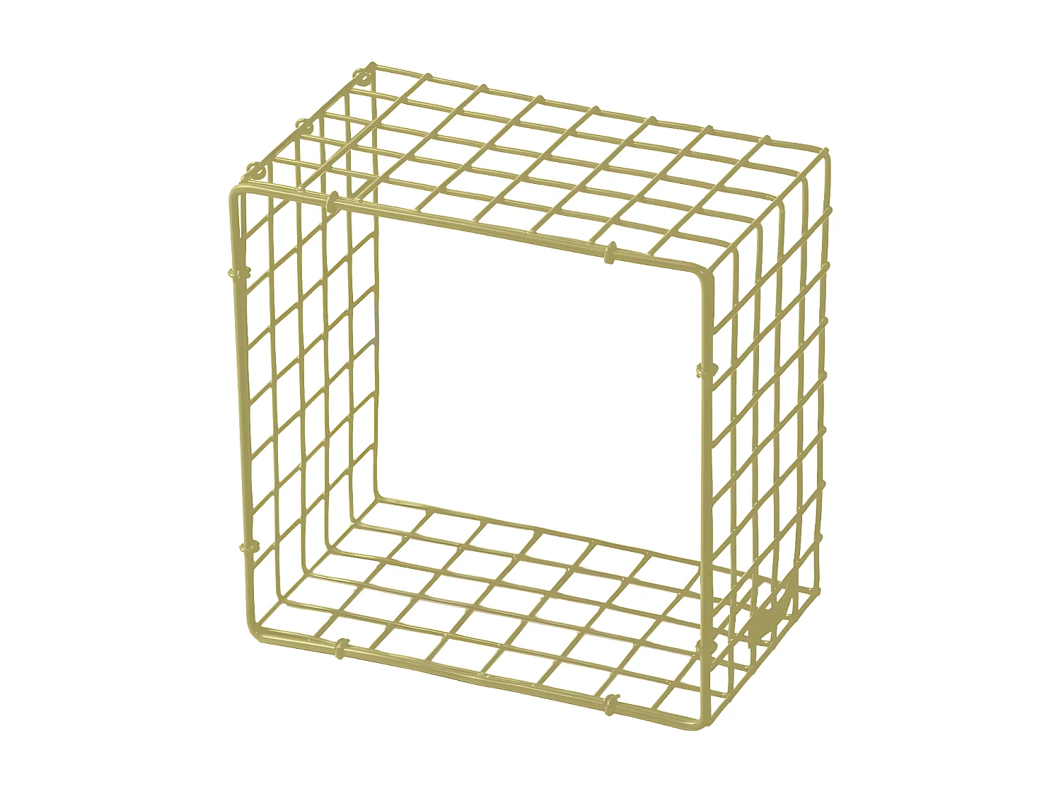 WIRE SQUARE | Etagère en métal beige, petite