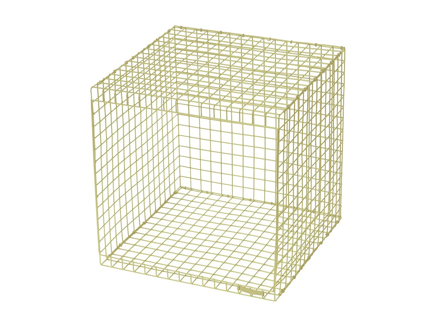 WIRE CUBIC | Tavolino in metallo beige