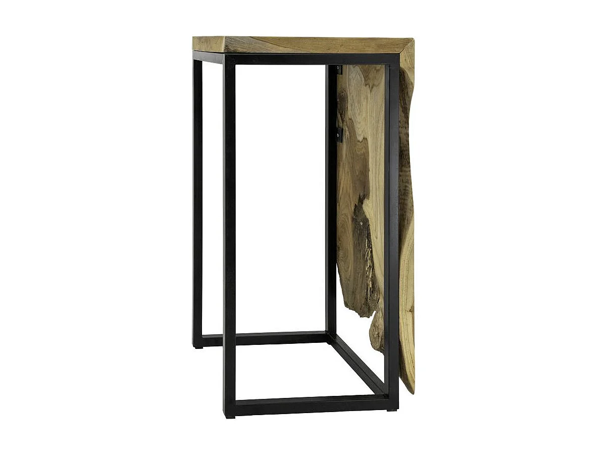 Console en teck et métal - Arden Sellette carrée