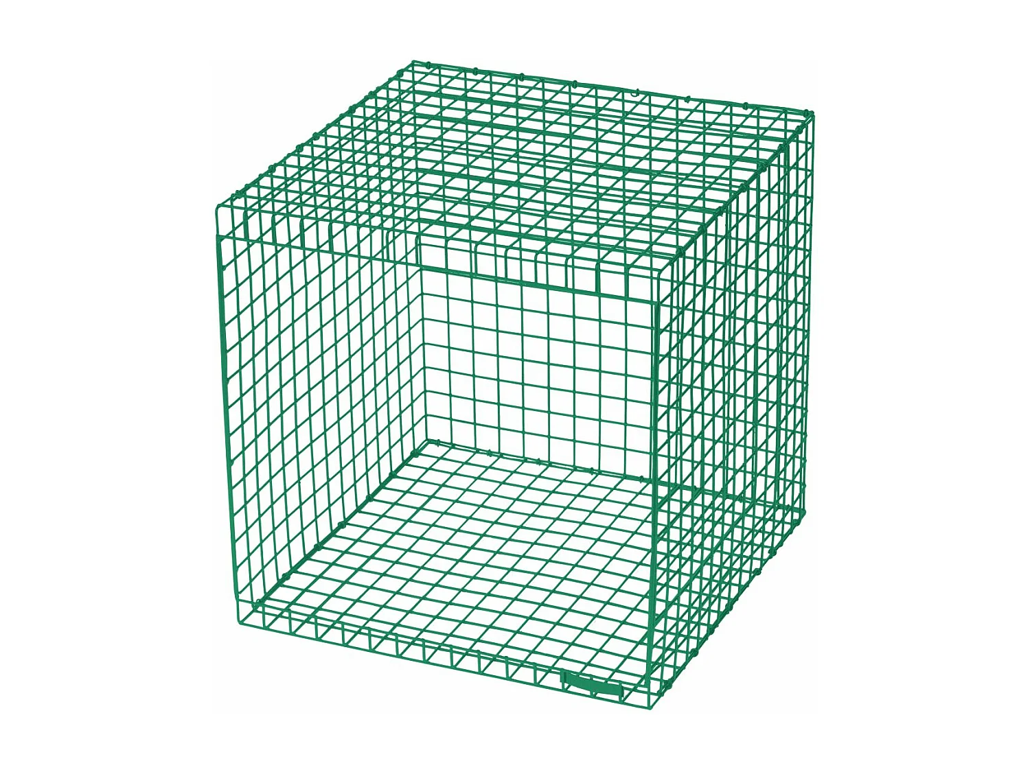 WIRE CUBIC | Mesa auxiliar de metal verde
