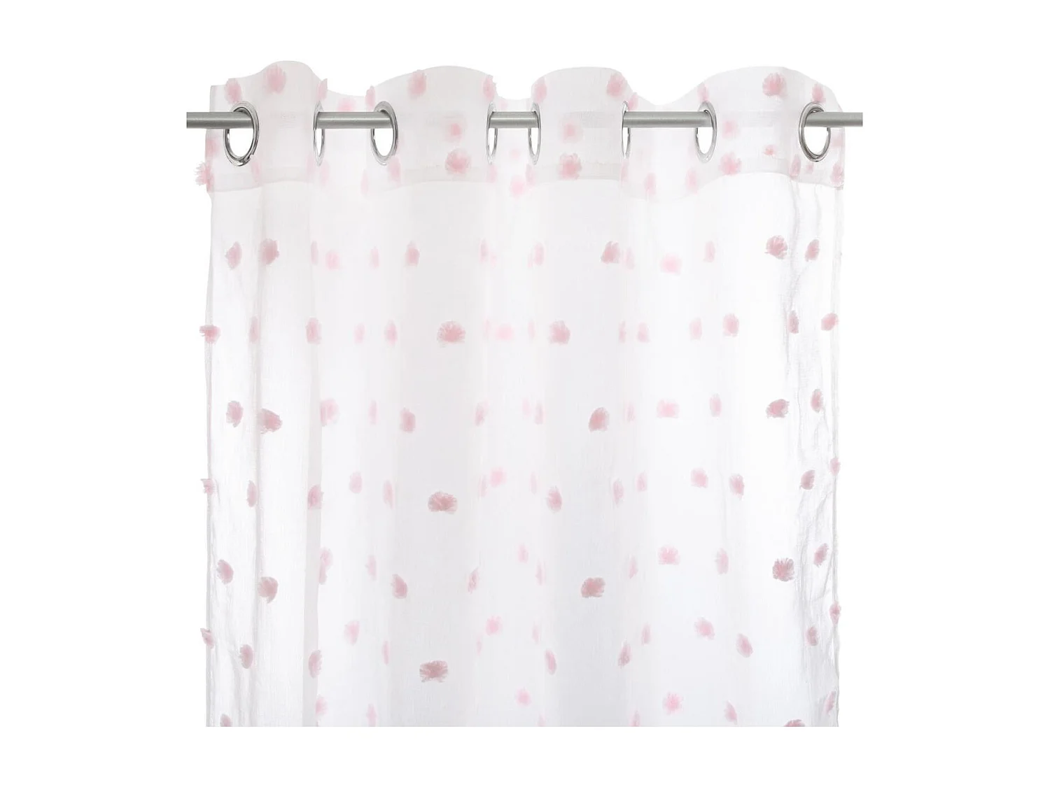 Rideau Voilage à Œillets Enfant "Gya" 140x240cm Rose