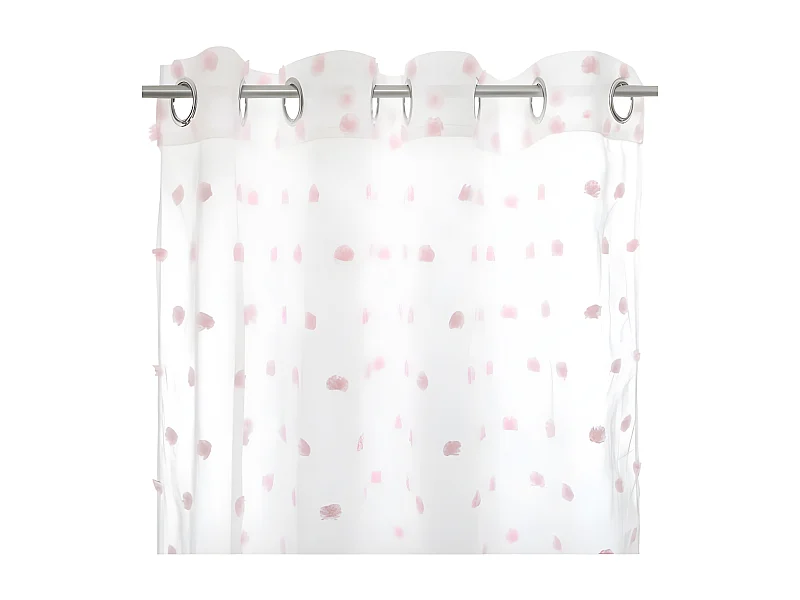 Rideau Voilage à Œillets Enfant "Gya" 140x240cm Rose