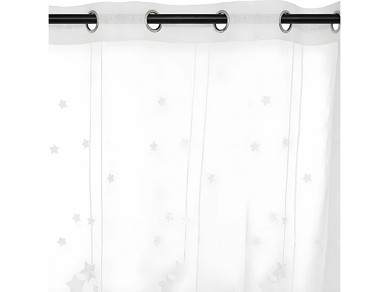Cortina de poliéster branca 240x140cm