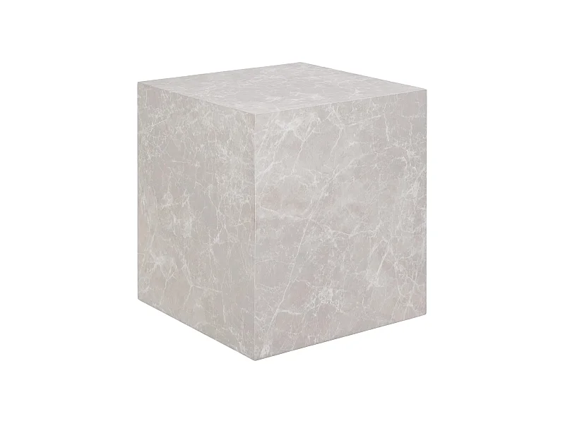 Tables basse carrée PRAGUE – Effet marbre beige