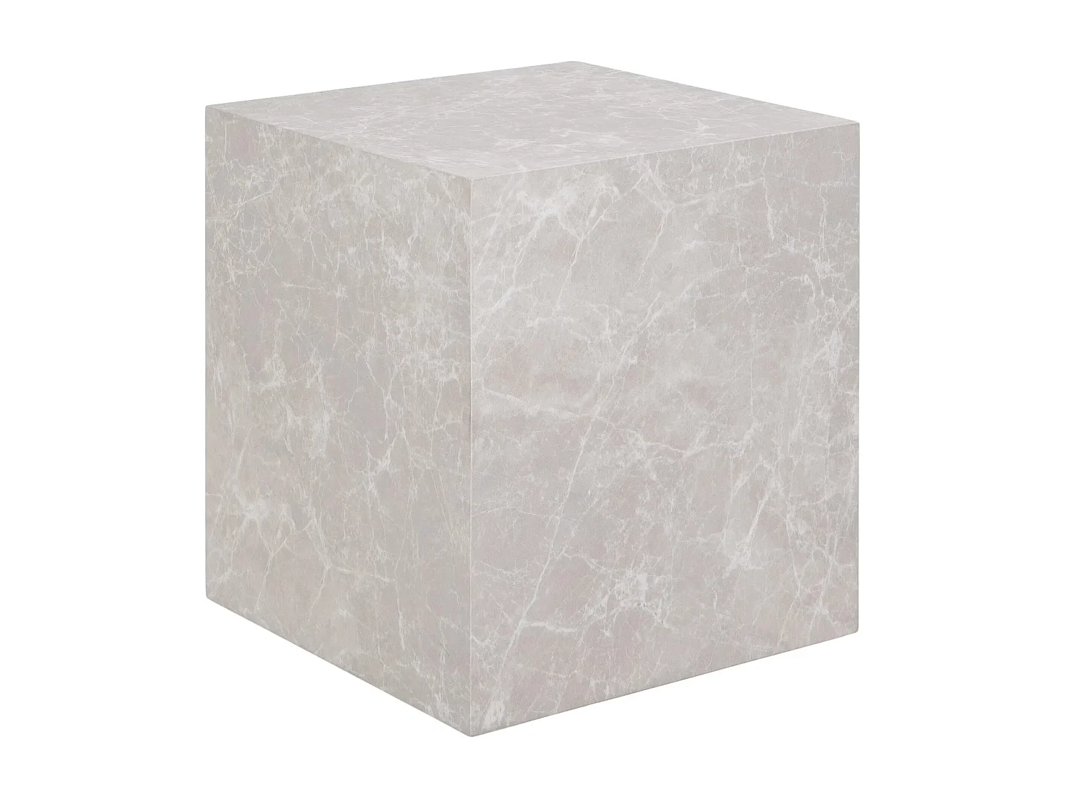 Tables basse carrée PRAGUE – Effet marbre beige
