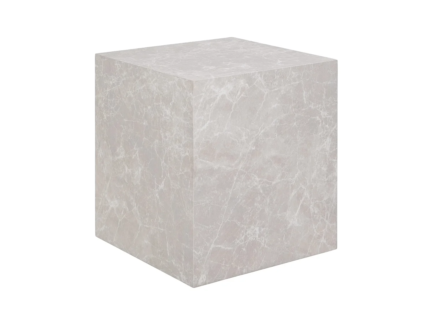 Tables basse carrée PRAGUE – Effet marbre beige