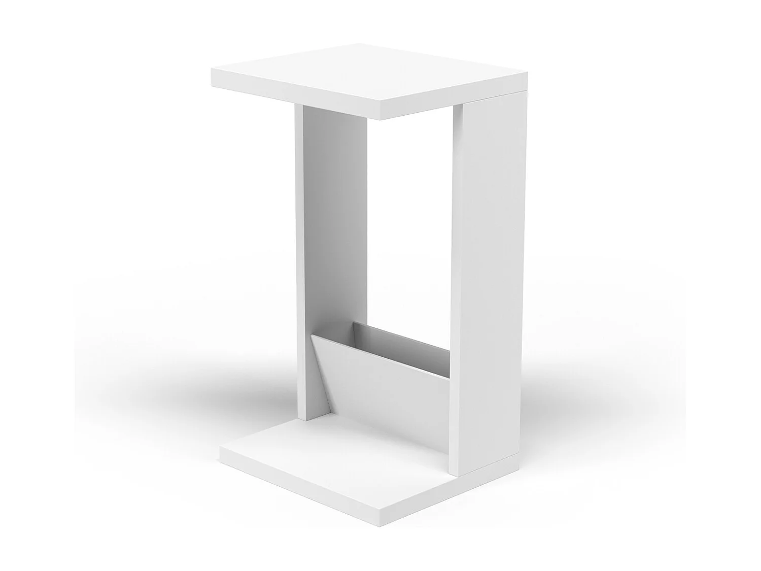 Mesa auxiliar - A70cm x L40cm x P35cm blanco -Trébol