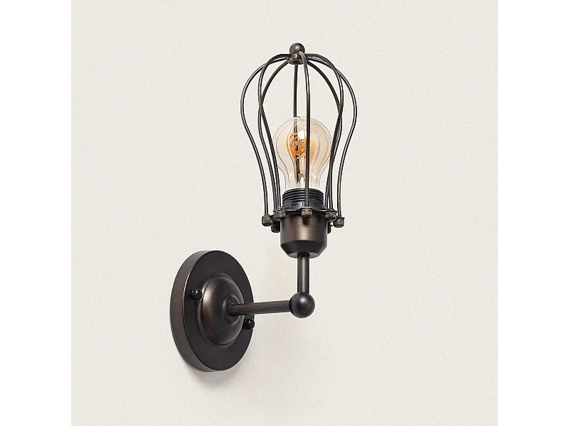 Lámpara de Pared Metal Prisco Negro