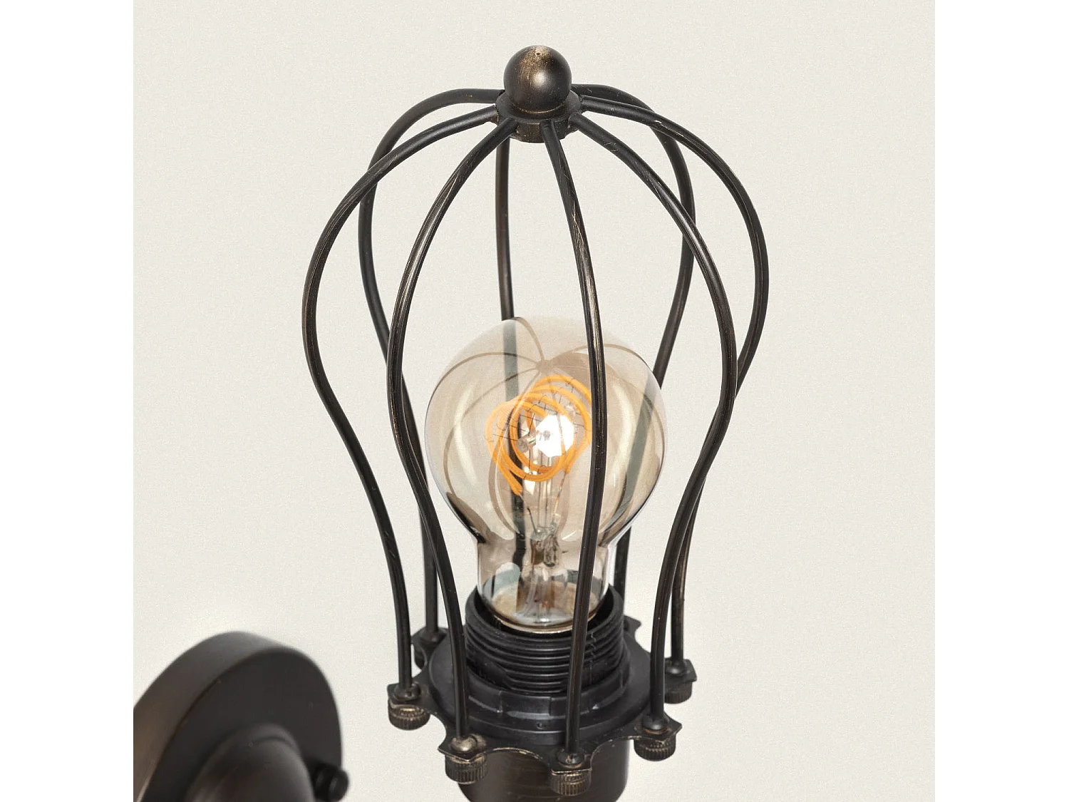 Lámpara de Pared Metal Prisco Negro