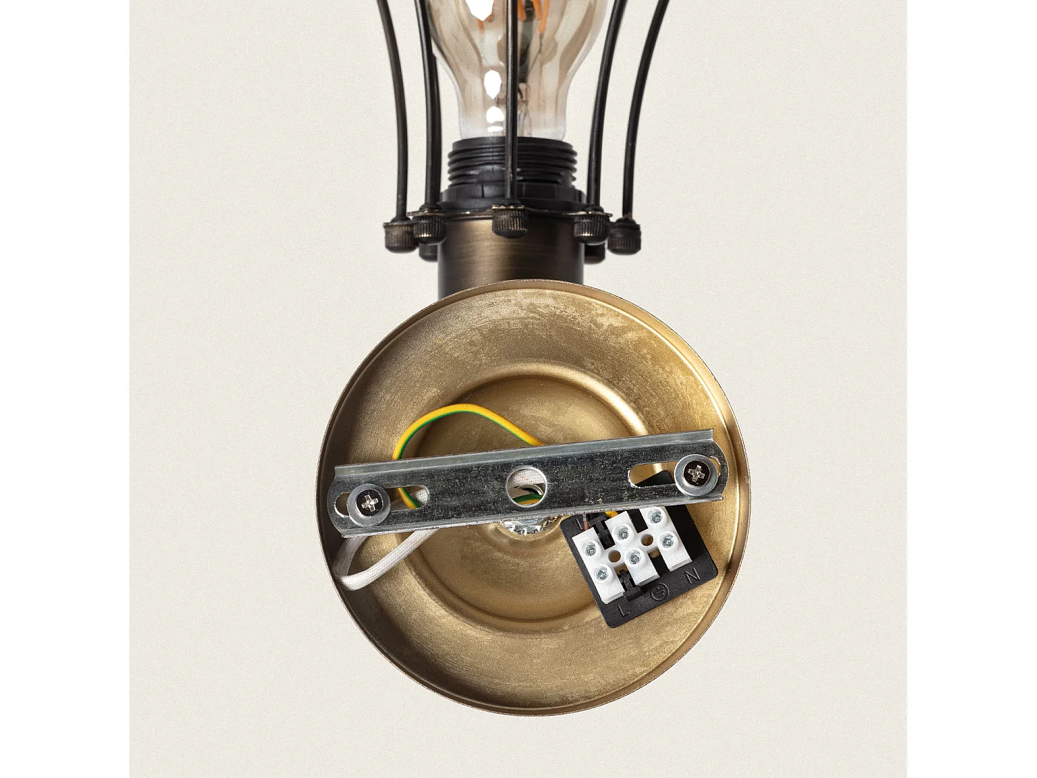 Lámpara de Pared Metal Prisco Negro