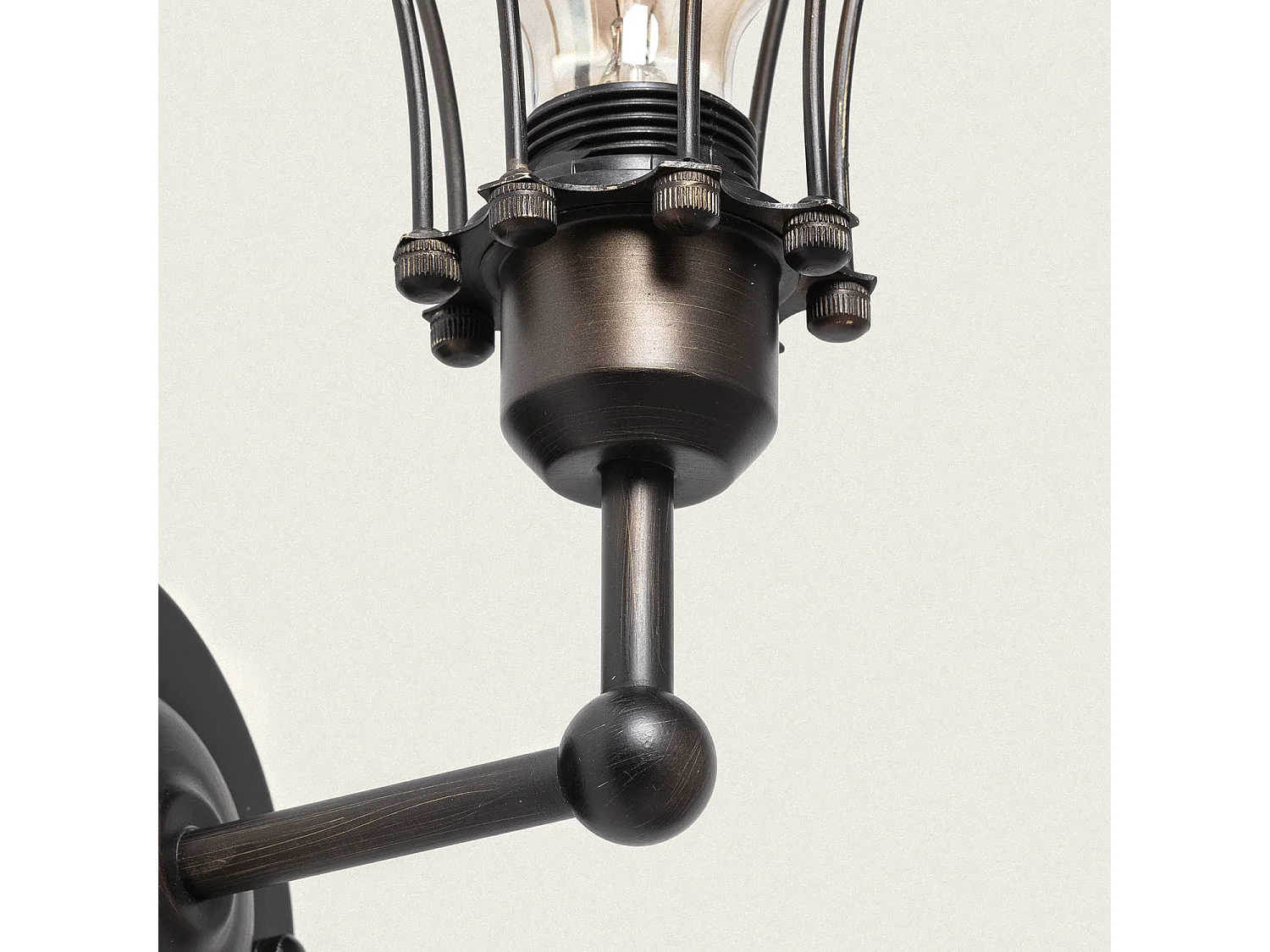 Applique Murale Métal Prisco Noir