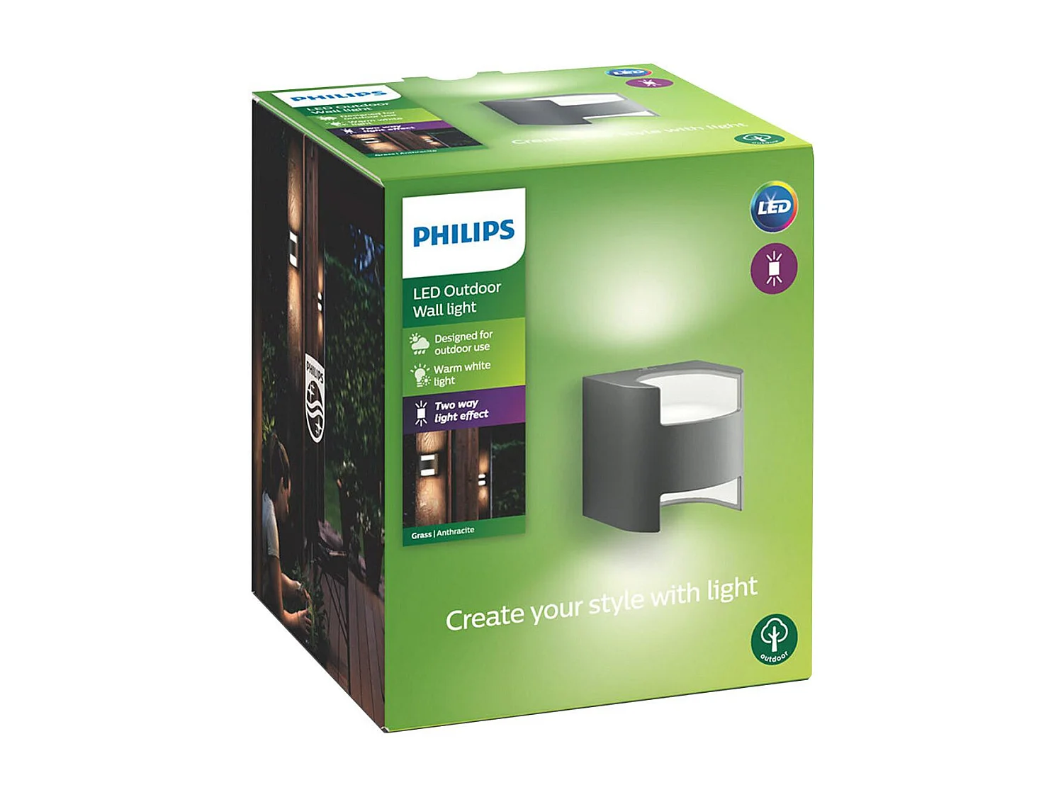 TechBrey Aplique LED PHILIPS Grass 2x4.5 W