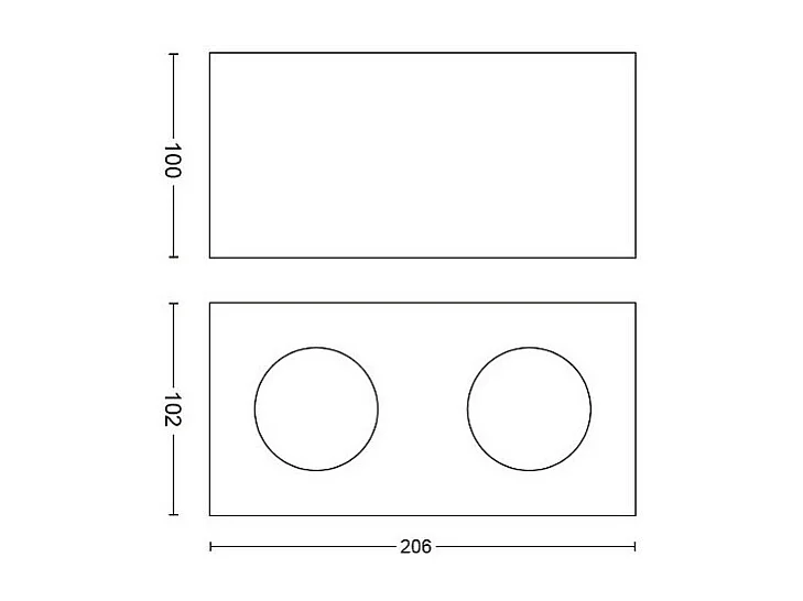 Applique LED Doppia Warmglow 9W Box Bianco