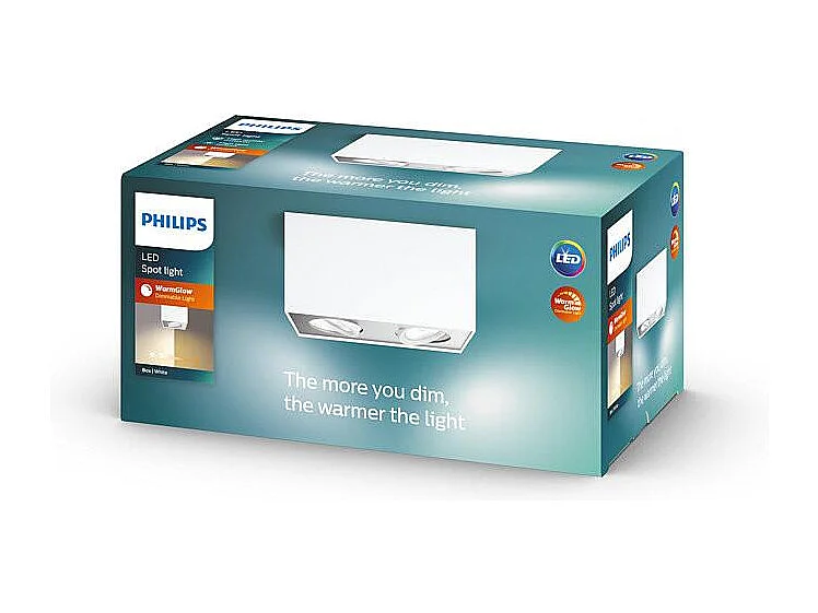Applique LED  Double Warmglow Box 9W  Blanc