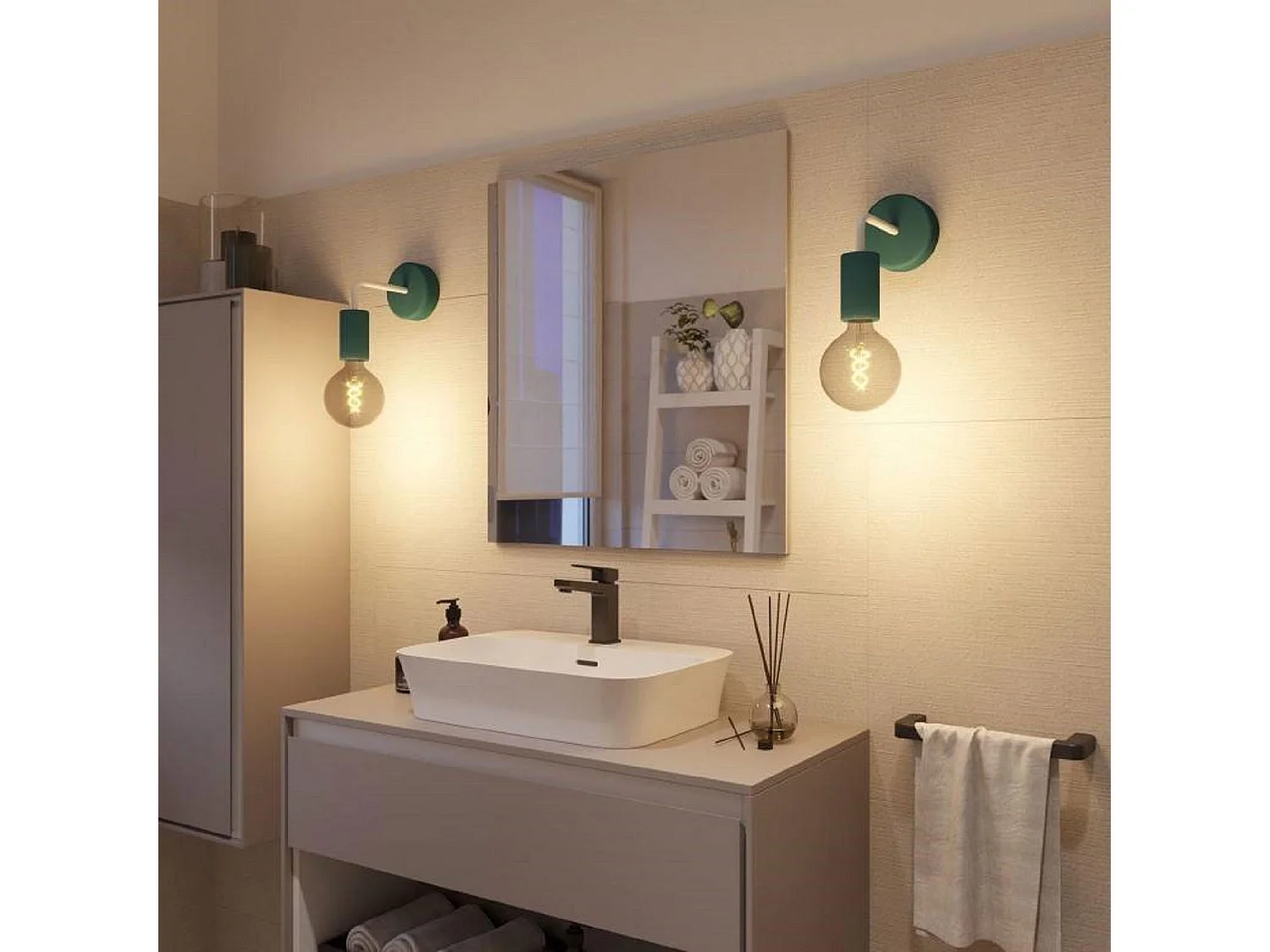 Applique da Bagno IP65 Fermaluce EIVA Elegant APE2NE CREATIVE-CABLES Petrolio