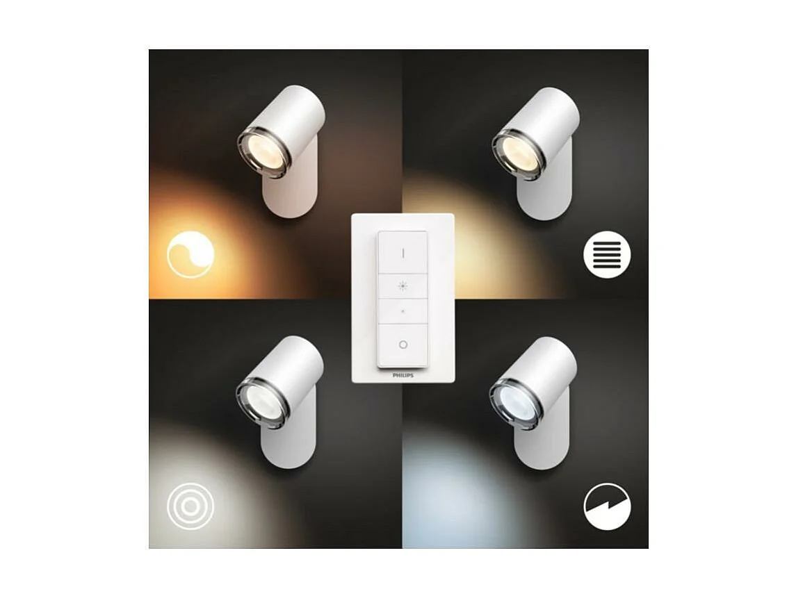 Lámpara de Pared White Ambiance GU10 Hue Adore Blanco